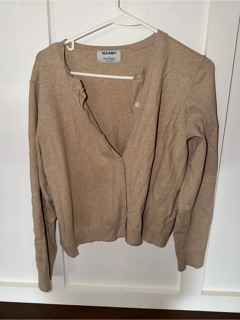Old Navy Women's Tan Lightweight Button Cardigan
